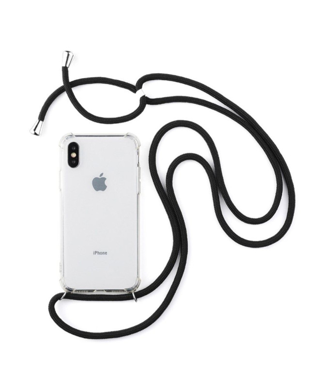 Coque iPhone XS Max transparente à cordon