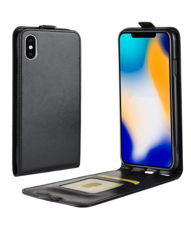 Housse iPhone XS Max simili cuir avec rabat vertical