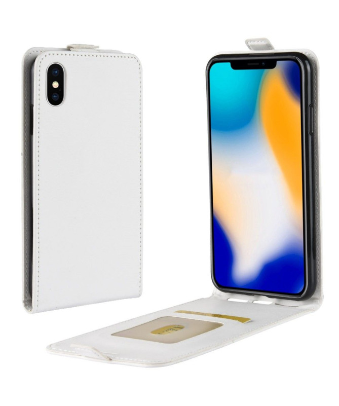 Housse iPhone XS Max simili cuir avec rabat vertical