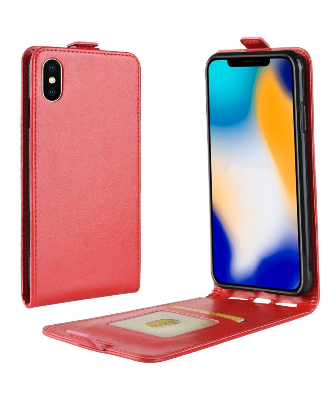 Housse iPhone XS Max simili cuir avec rabat vertical