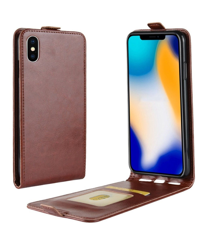 Housse iPhone XS Max simili cuir avec rabat vertical