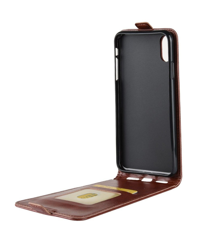 Housse iPhone XS Max simili cuir avec rabat vertical