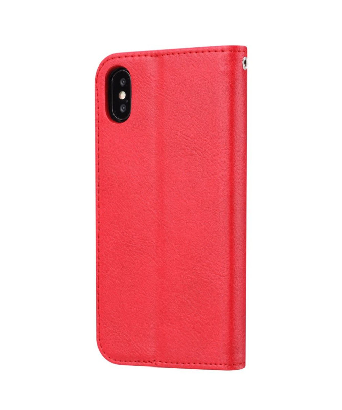 Housse iPhone XS Max Stand Case effet cuir