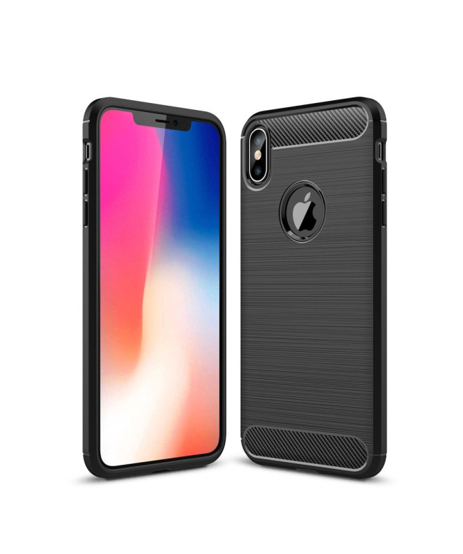Coque iPhone XS Max flexible effet brossé