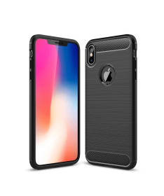 Coque iPhone XS Max flexible effet brossé