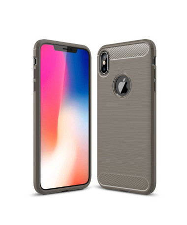 Coque iPhone XS Max flexible effet brossé