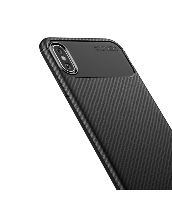 Coque iPhone XS Max style fibre de carbone
