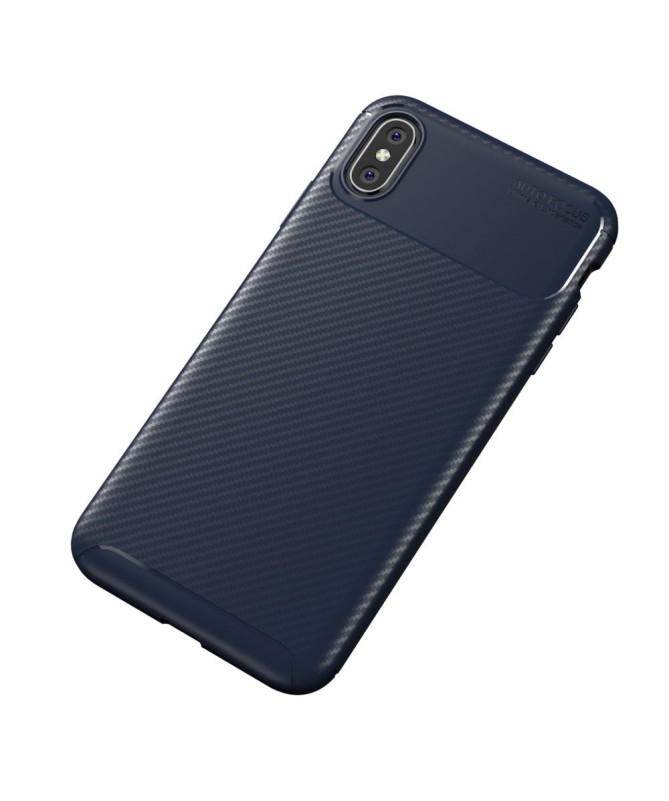 Coque iPhone XS Max style fibre de carbone