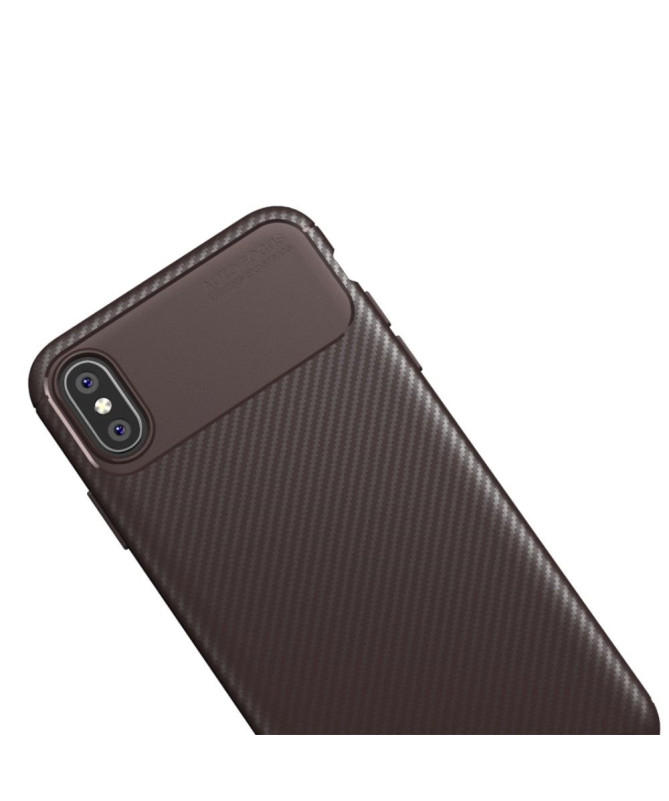 Coque iPhone XS Max style fibre de carbone