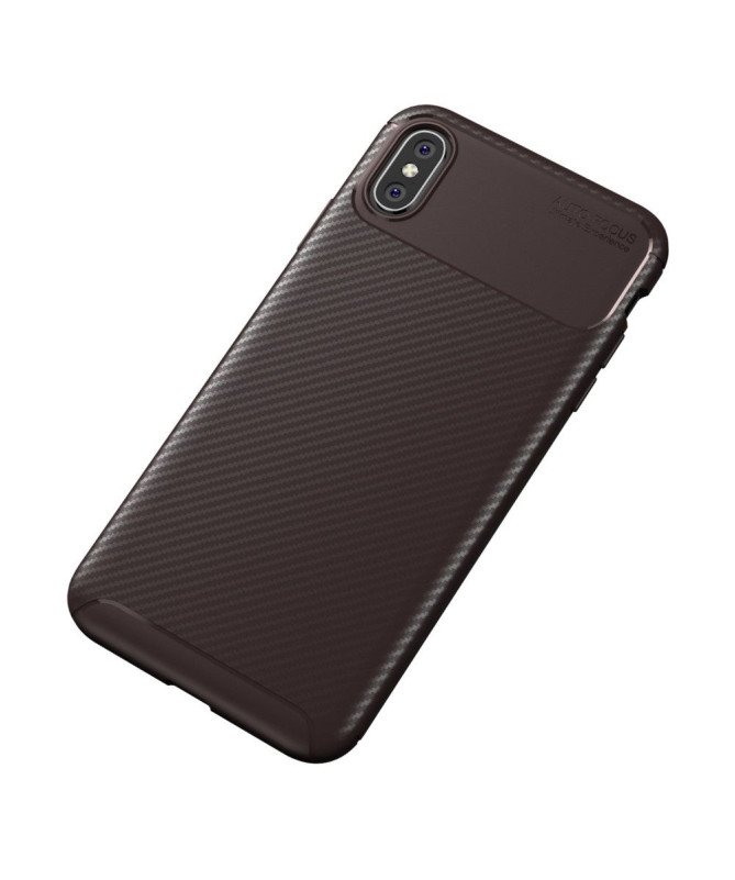 Coque iPhone XS Max style fibre de carbone