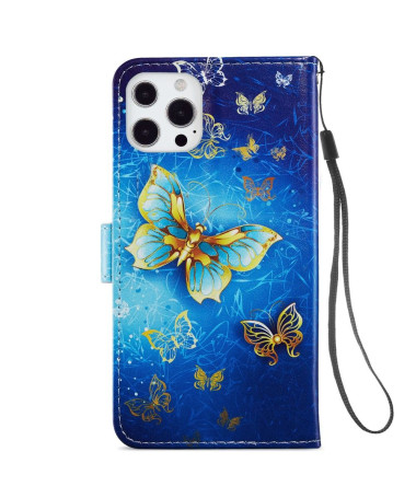 Housse iPhone 13 Pro Golden Butterfly