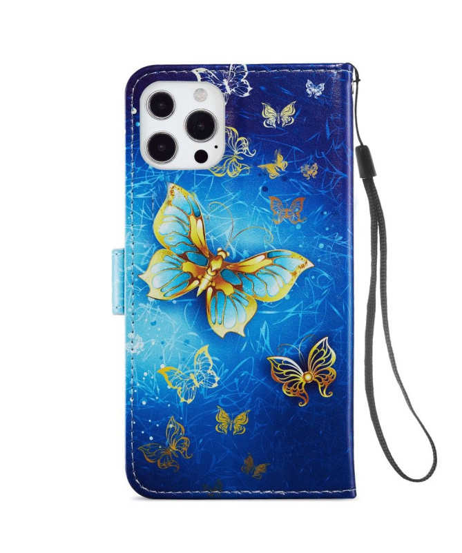 Housse iPhone 13 Pro Golden Butterfly