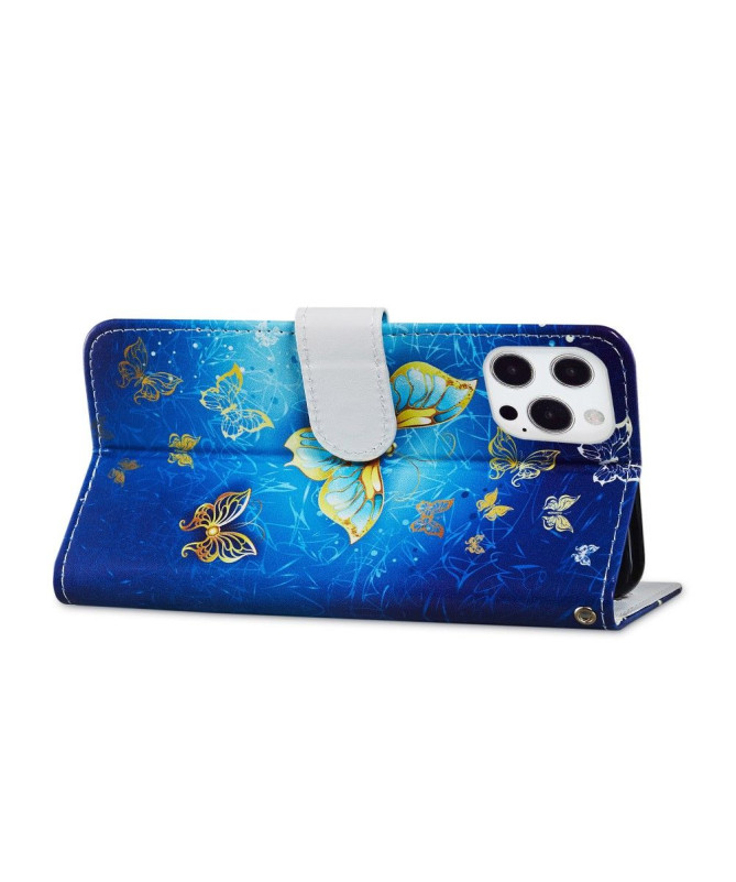 Housse iPhone 13 Pro Golden Butterfly