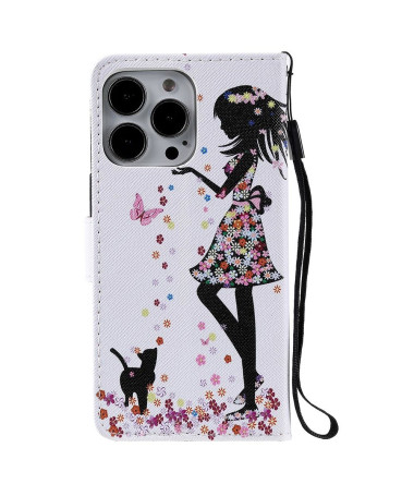 Housse iPhone 13 Pro Fille avec colibri