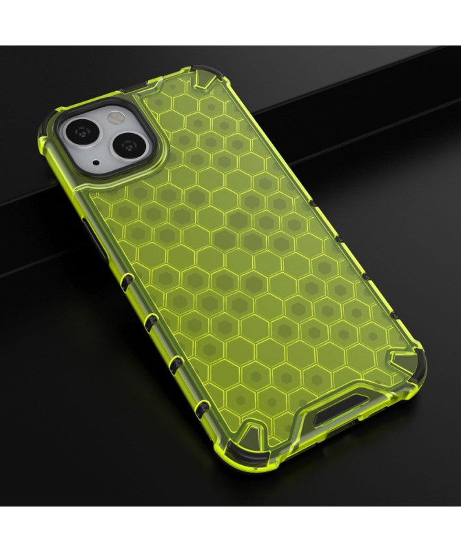 Coque iPhone 13 Honeycomb protectrice à cordon