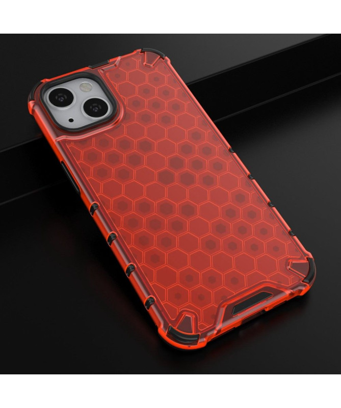 Coque iPhone 13 Honeycomb protectrice à cordon