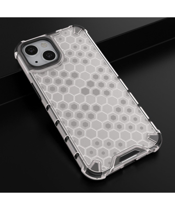 Coque iPhone 13 Honeycomb protectrice à cordon