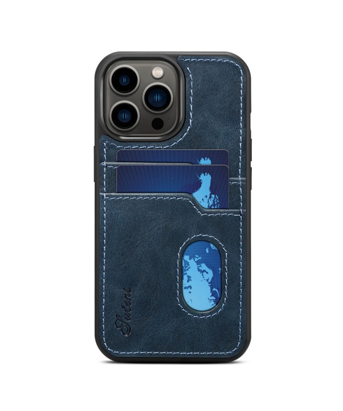 Coque iPhone 13 Pro SUTENI coutures porte-cartes