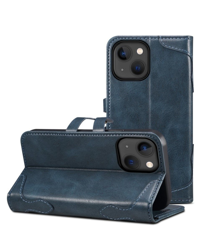 Étui iPhone 13 SUTENI effet cuir coutures