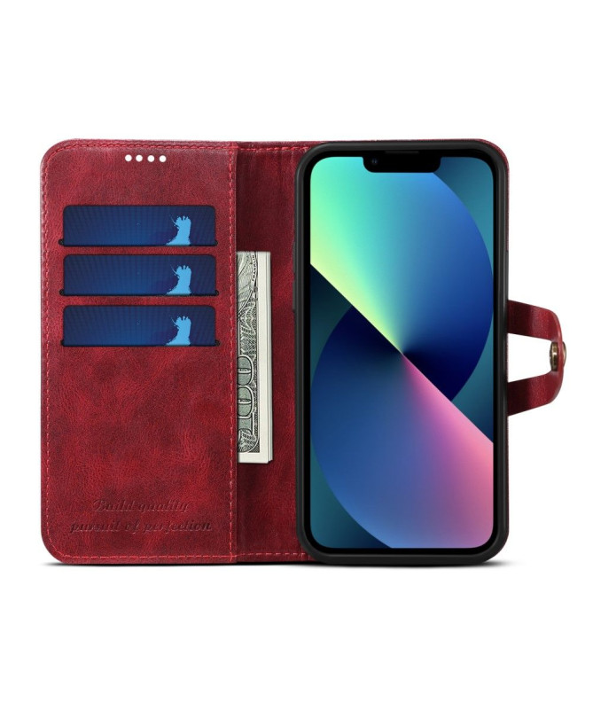 Étui iPhone 13 SUTENI effet cuir coutures