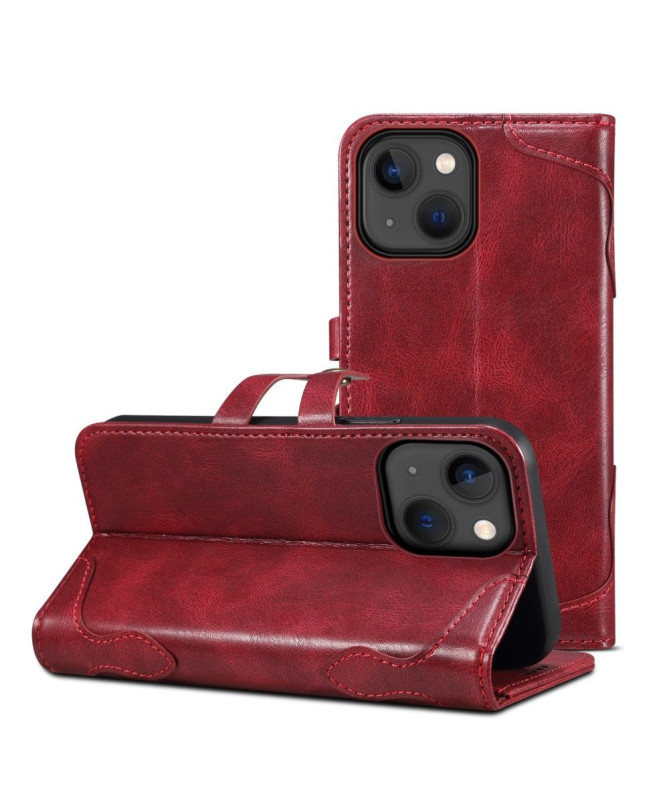 Étui iPhone 13 SUTENI effet cuir coutures
