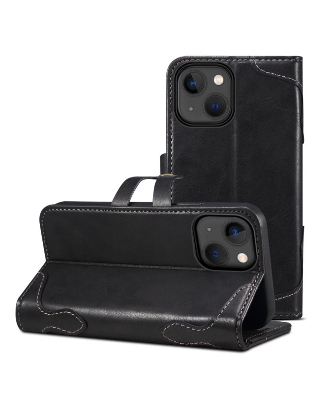 Étui iPhone 13 SUTENI effet cuir coutures