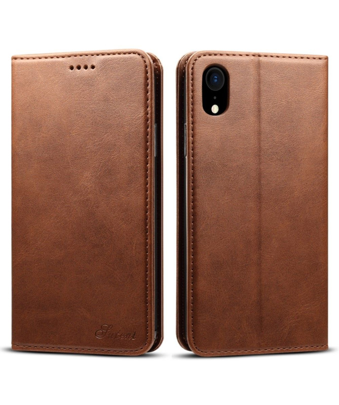 Housse iPhone XR folio flip style cuir