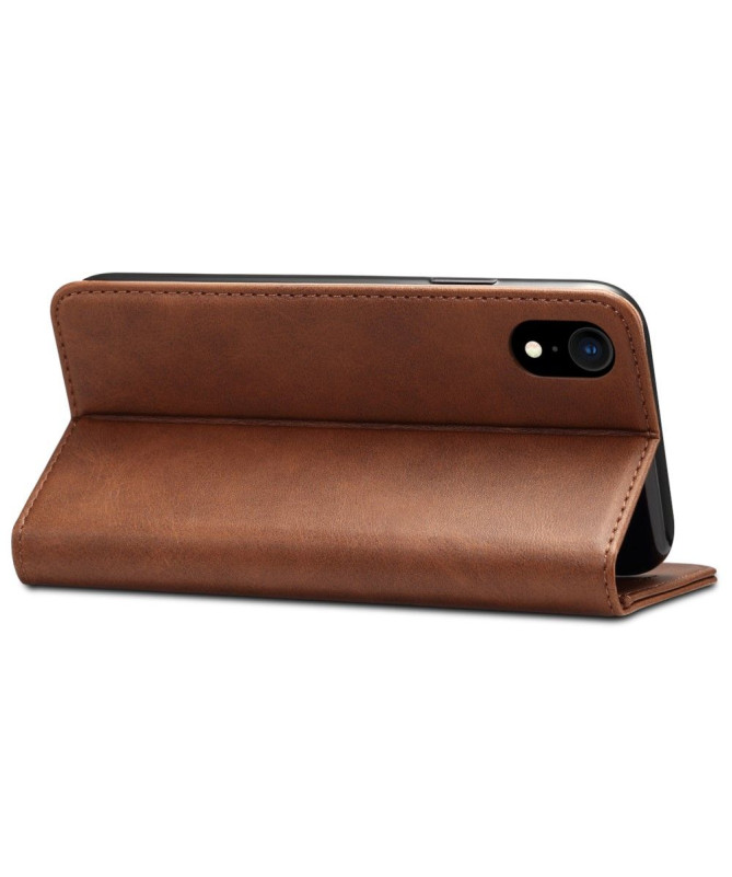 Housse iPhone XR folio flip style cuir