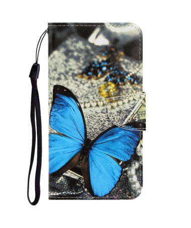 Housse iPhone XR Papillon Bleu