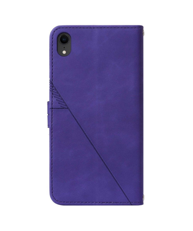 Housse iPhone XR effet cuir design géométrique