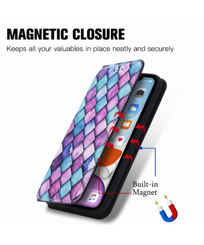 Housse iPhone XR style écaille coloré