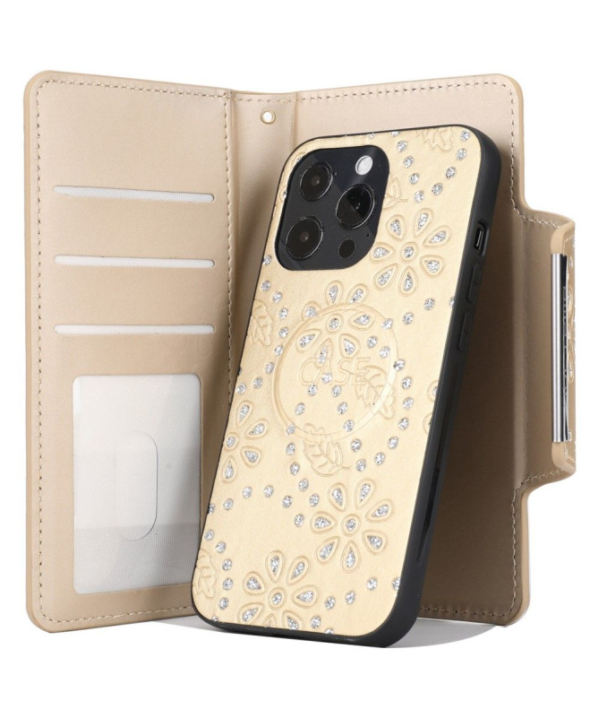 Coque et housse iPhone 13 Pro fleurs diamants