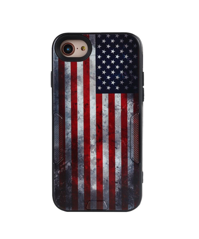 Coque iPhone SE 2022 / 2020 Drapeau Américain Vintage