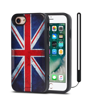 Coque iPhone SE 2022 / 2020 Drapeau Anglais Vintage