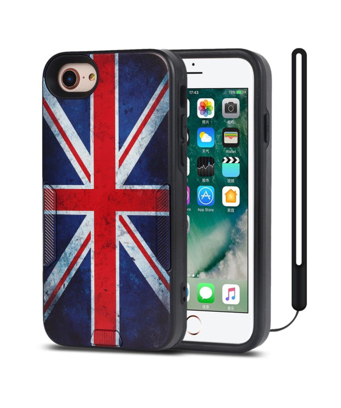 Coque iPhone SE 2022 / 2020 Drapeau Anglais Vintage