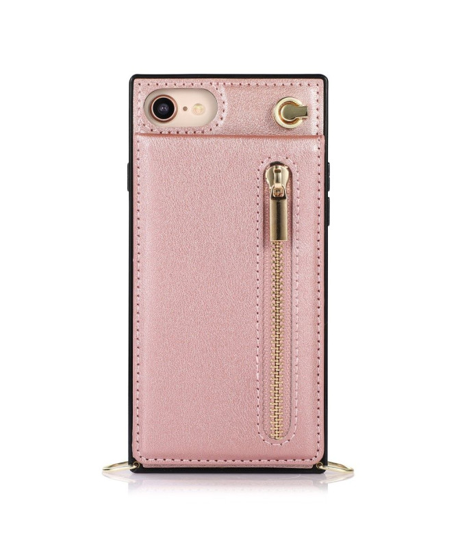 Coque iPhone SE 2022 / 2020 Porte-Cartes Business à cordon