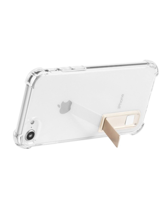 Coque iPhone SE 2022 / 2020 transparente angles renforcé fonction support