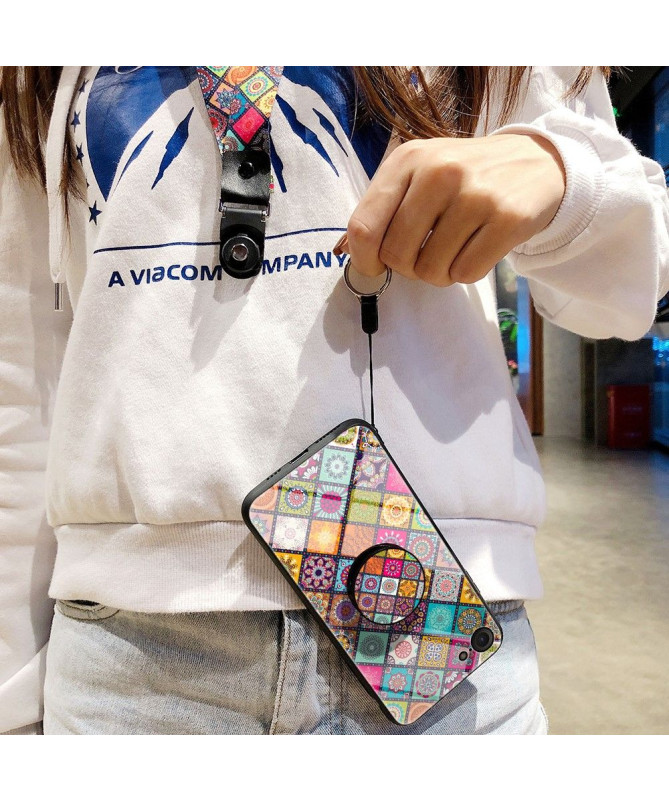 Coque iPhone SE 2022 / 2020 Kaleidoscope Mandala avec support