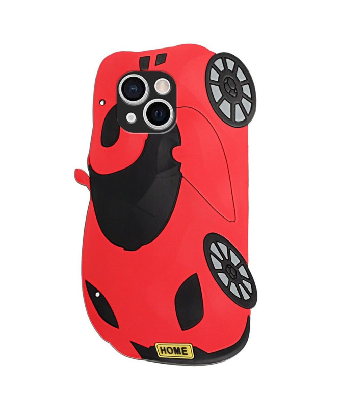 Coque iPhone 13 mini Voiture 3D avec sangle