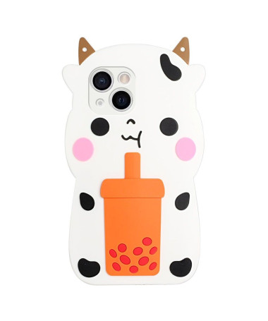 Coque iPhone 13 mini Vache 3D avec sangle