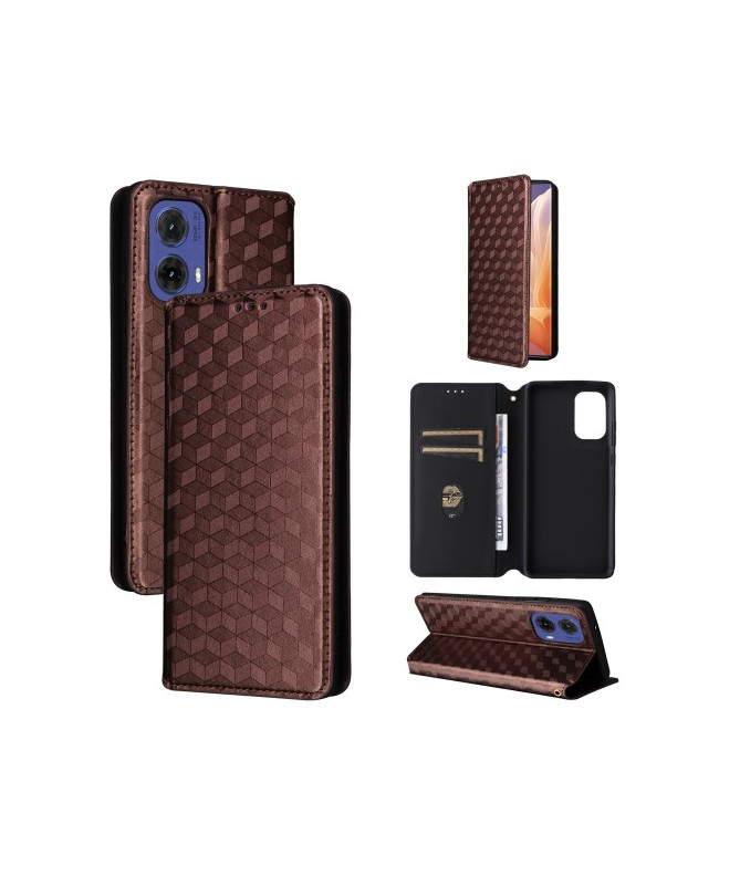 Housse Moto G85 5G flip cover design géométrie