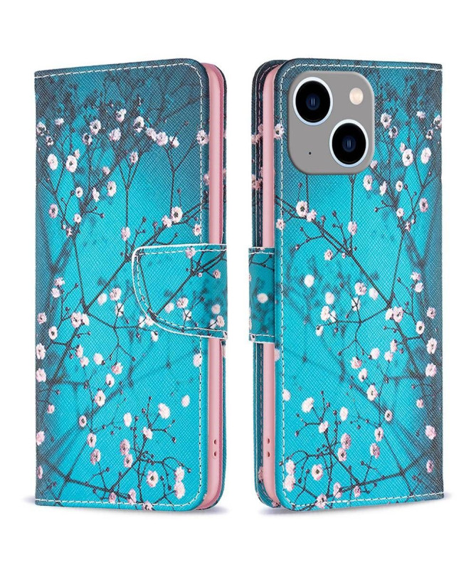 Housse iPhone 14 Plus branches fleuries