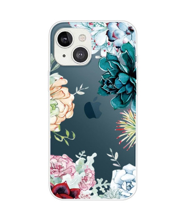 Coque iPhone 14 Plus variété de fleurs