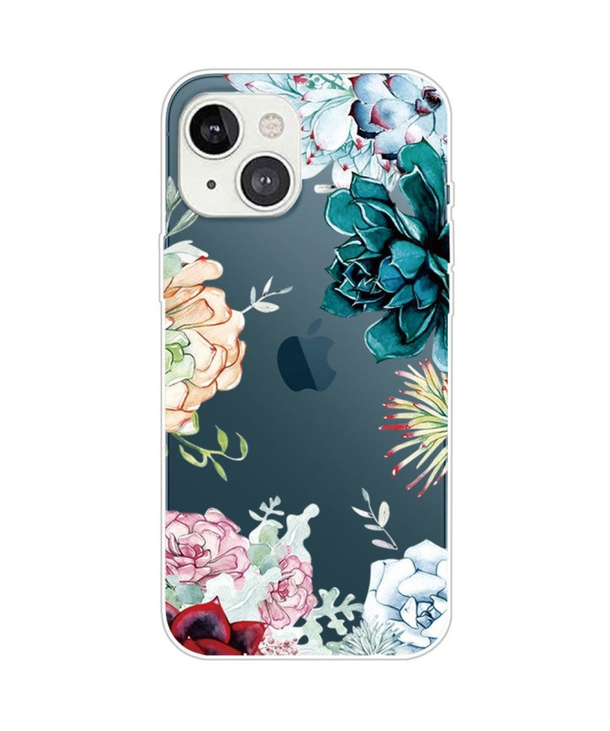 Coque iPhone 14 Plus variété de fleurs