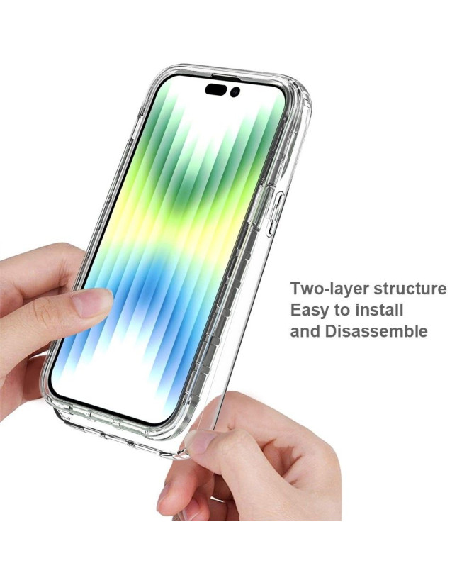 Coque iPhone 14 Pro Max transparent dégradé de couleur