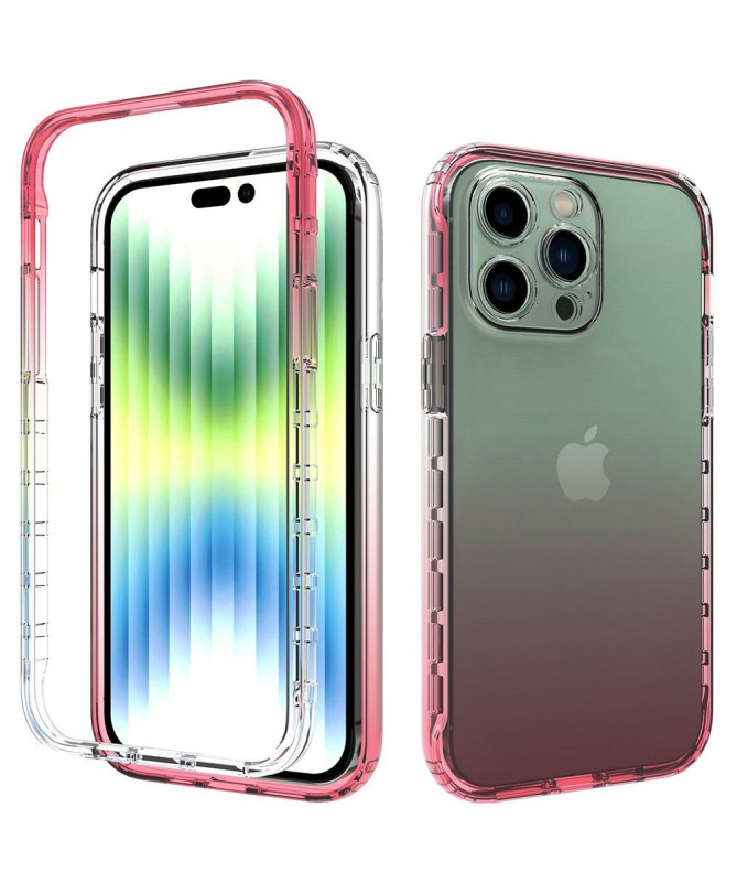 Coque iPhone 14 Pro Max transparent dégradé de couleur