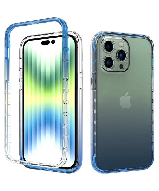 Coque iPhone 14 Pro Max transparent dégradé de couleur