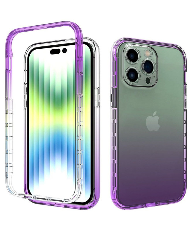 Coque iPhone 14 Pro Max transparent dégradé de couleur