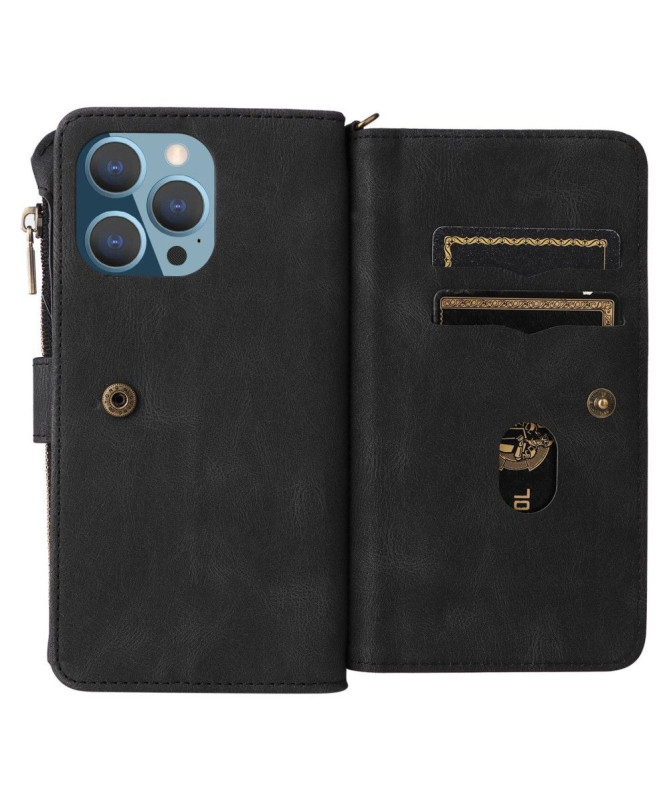 Housse portefeuille iPhone 14 Pro Max à lanière