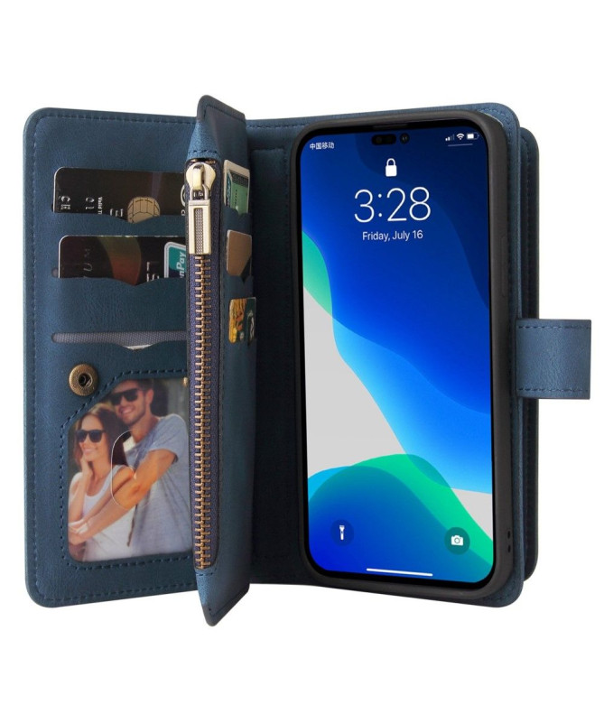Housse portefeuille iPhone 14 Pro Max à lanière